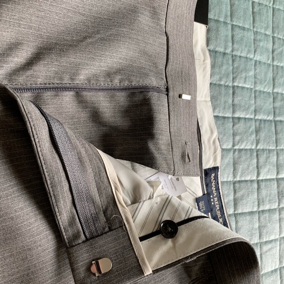 Banana Republic Factory gray pinstripe slacks. - Picture 2 of 6